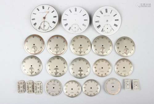 A collection of pocket watches and pocket watch movements, d...