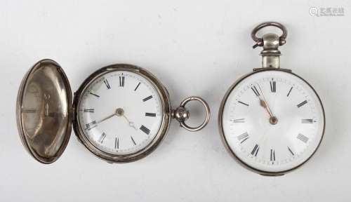 A silver keywind open-faced gentleman's pocket watch, the gi...