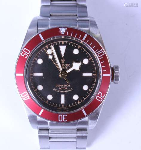 A Tudor Heritage Black Bay 200m:660ft rotor self-winding ste...