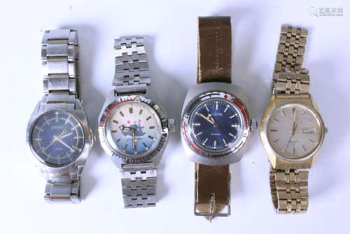 A Seiko 100m stainless steel cased gentleman's bracelet wris...