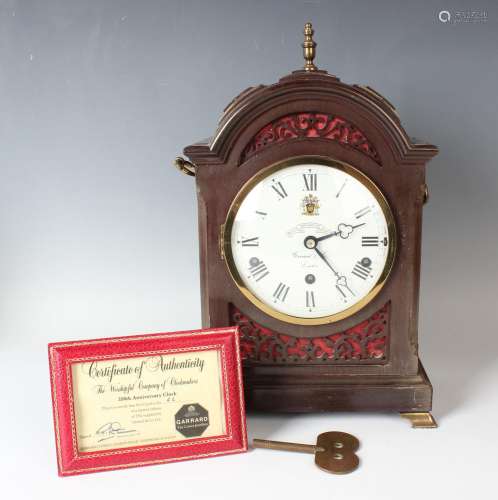 A late 20th century mahogany bracket clock, limited edition ...