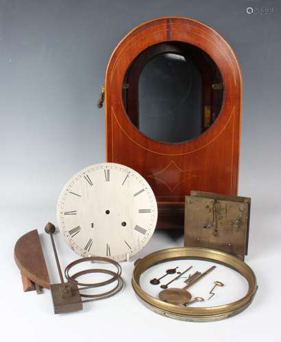 An early 20th century mahogany cased mantel clock with eight...
