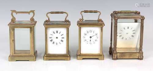 A small collection of carriage clock cases and dials and a g...