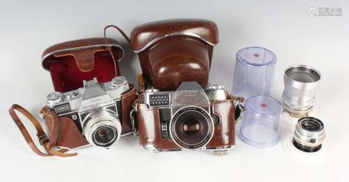 A Kodak Retina Reflex III camera with Schneider-Kreuznach Re...