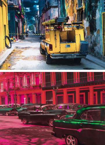 CHARLES FARIGOLA (Cuba, 1987).“Old Havana”.Pair of photograp...