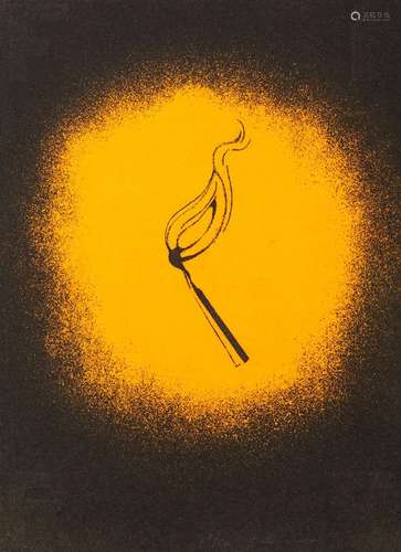 FERNANDO BELLVER (Madrid, 1954).“Fire”.Engraving on paper. C...