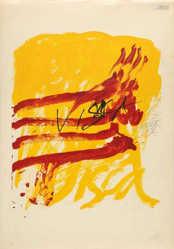 ANTONI TÀPIES PUIG (Barcelona, 1923 - 2012)."Als mestre...