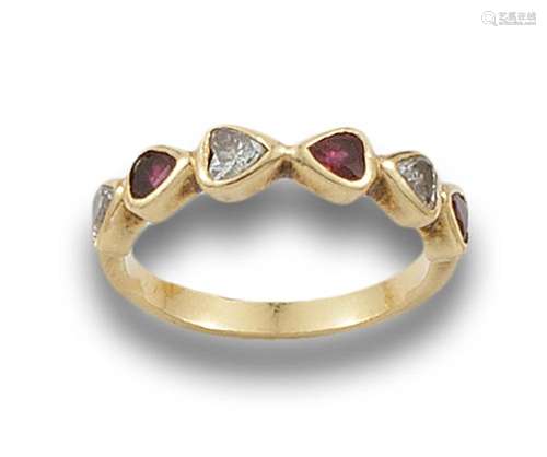 18 kt yellow gold ring,