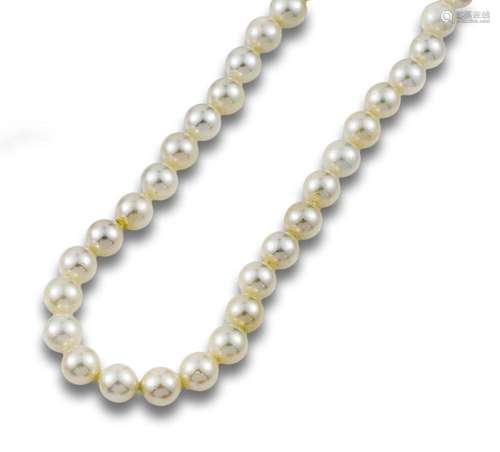 Necklace made up of 51 cultured pearls