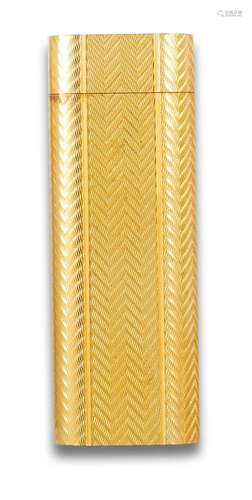 CARTIER lighter, yellow gold plated,