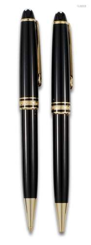 MONTBLANC writing set consisting of a ballpoint pen and mech...