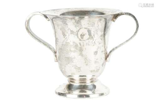 BOARDMAN STERLING TWO HANDLE VASE H 5" W 6.5" 11.2...