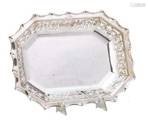 CHESTER, ENGLAND STERLING SILVER OPENWORK BASKET 1908 W 8&qu...