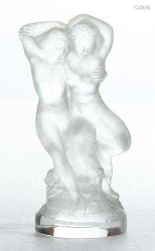 LALIQUE (FRENCH, EST. 1885), COUPLE "DEUX DANSEUSES&quo...