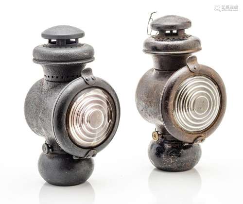 FORD GAS COACH LIGHTS, "CLASSIC" BLACK IRON C 1900...