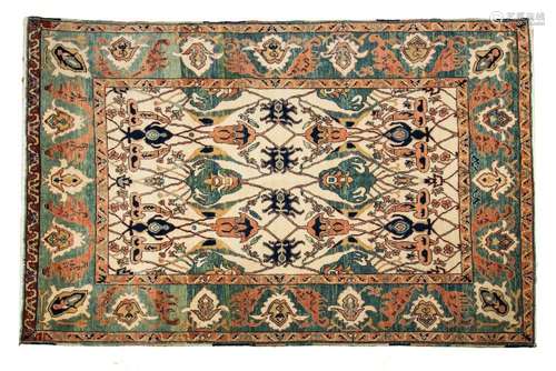 TURKISH ZIEGLER MAHAL CARPET W 6 6" L 8 5"