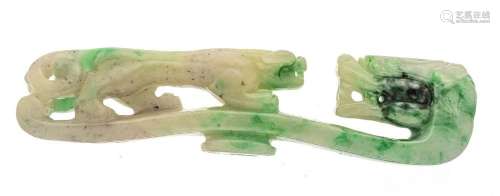 CHINESE JADEITE RUYI CARVING, H 1", L 4.5", T.W. 1...