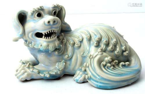 CHINESE PORCELAIN FOO DOG, ONE H 5 1/2" L 9.5"