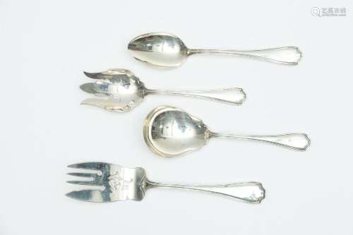 REED AND BARTON STERLING SERVING SPOONS, FORKS, HEPPLEWHITE ...