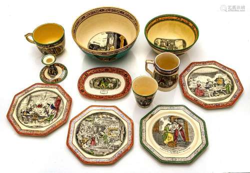 ADAMS WARE "CRIES OF LONDON" EARTHENWARE 10 PCS. S...