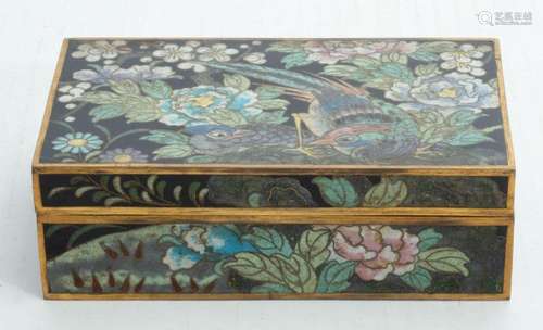 CHINESE CLOISONNE BOX 19TH.C. W 3 1/2" L 6"