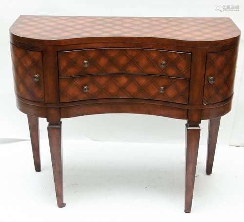 HOOKER FURNITURE CO. (AMERICAN), MAHOGANY AND LEATHER, CONSO...