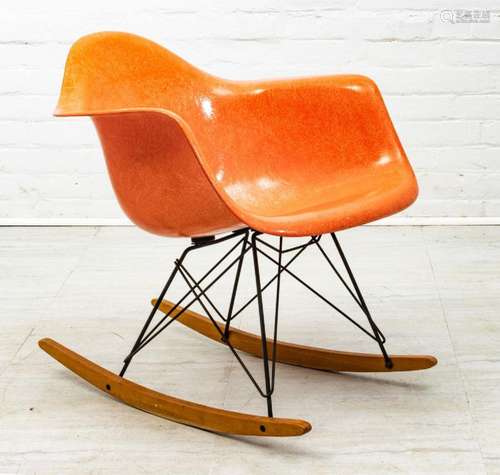 CHARLES EAMES FIBERGLASS ROCKER, C 1960 H 27" W 24"...