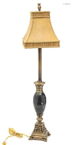 MAITLAND SMITH BLACK MARBLE TABLE LAMP H 38"