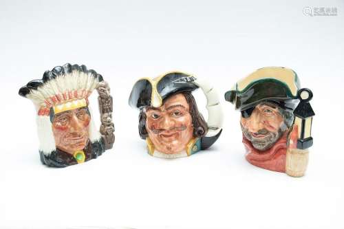 ROYAL DOULTON MUGS (3) SMUGGLER, CAPT HENRY MORGAN, N A INDI...