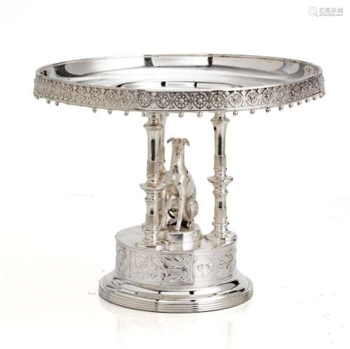 REED AND BARTON SILVER PLATE CAKE COMPOTE C 1880 H 7" D...
