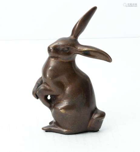 BRONZE RABBIT STANDING, H 5.5"