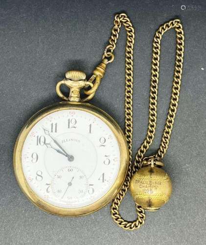 ILLINOIS SANTA FE SPECIAL OPENFACE POCKETWATCH