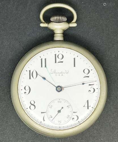 N Y STANDARD OPENFACE POCKET WATCH