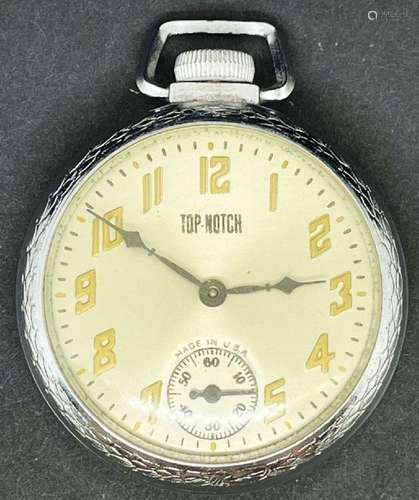 INGRAHAM TOP NOTCH POCKET WATCH