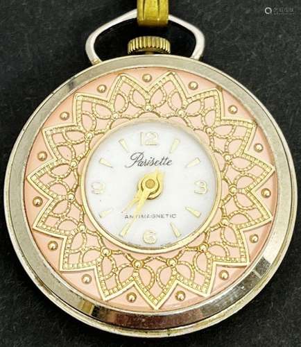 SWISS PARISETTE PENDANT WATCH - PRETTY PINK