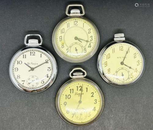 (4) OPENFACE POCKET WATCHES