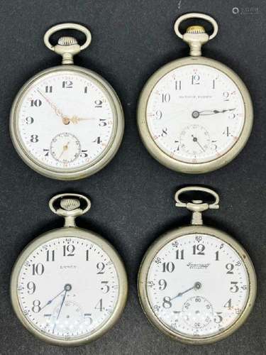 (4) VINTAGE POCKET WATCHES - INGERSOLL,