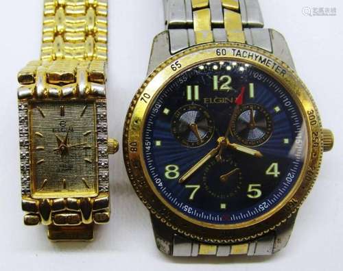 (2) ELGIN WRIST WATCHES (1) MENS (1) LADIES