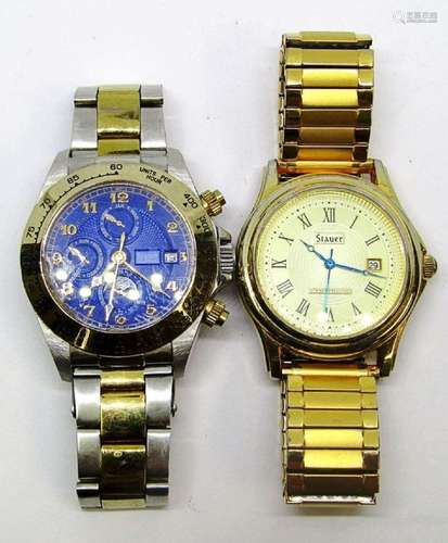 (2) STAUER MENS WRIST WATCHES