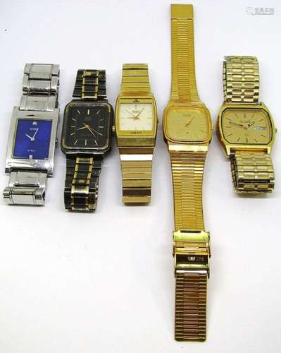 (2) SEIKO, CITIZEN, GUESS, Q&Q WATER RESISTANT