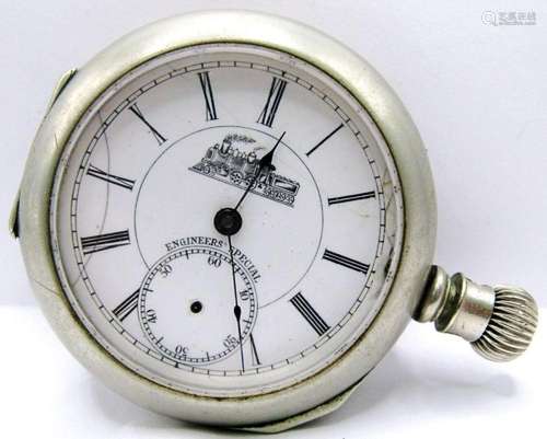 SWISS ENGINEER SPECIAL RAILROAD POCKETWATCH