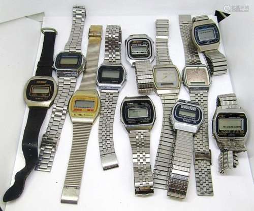 11 Vintage Digital Mens Wrist Watches