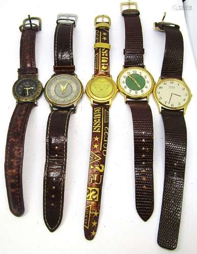 5 Brown Band Mens Watches (Guess,Fossil)