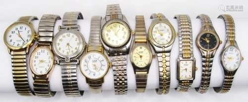 10 Two Tone Silver/Gold Womens Watches