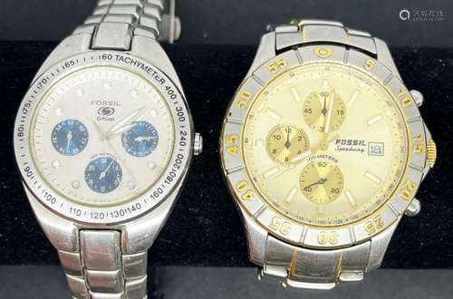 2 Fossil Chronograph Watches