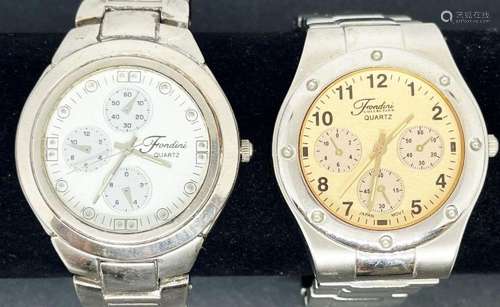 2 Frondini Silver Tone Chronograph Watches