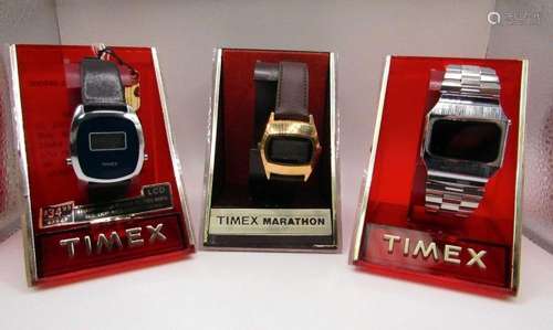 (3) TIMEX LCD WRIST WATCHES NEW IN BOX