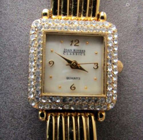 JOAN RIVERS CLASSIC GOLD TONED WRIST WATCH