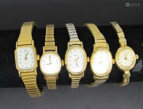 5 LADIES WRIST WATCHES- TIMEX