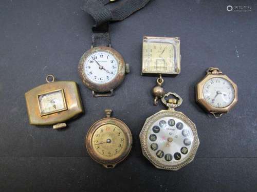 6-VINTAGE PENDANT WATCHES PARTS/REPAIR